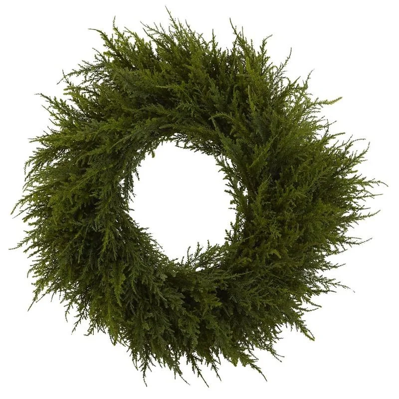 Christmas Family Gathering 24" Cedar Wreath