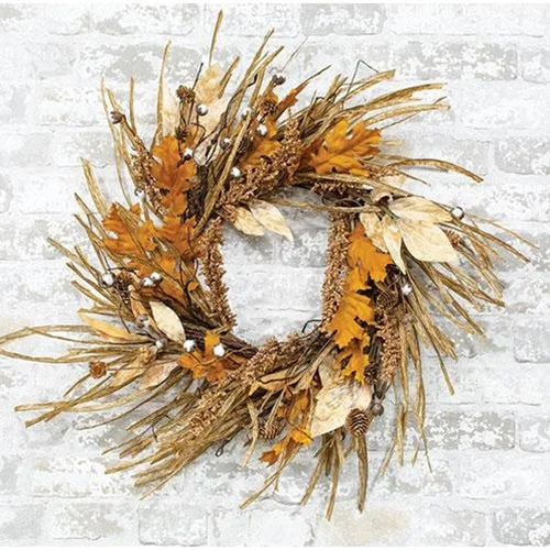Christmas Chilly Snowfall Gleaning Wreath 24"