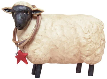 Christmas Mistletoe Magic Resin Sheep w/Wreath (Pack of 2)