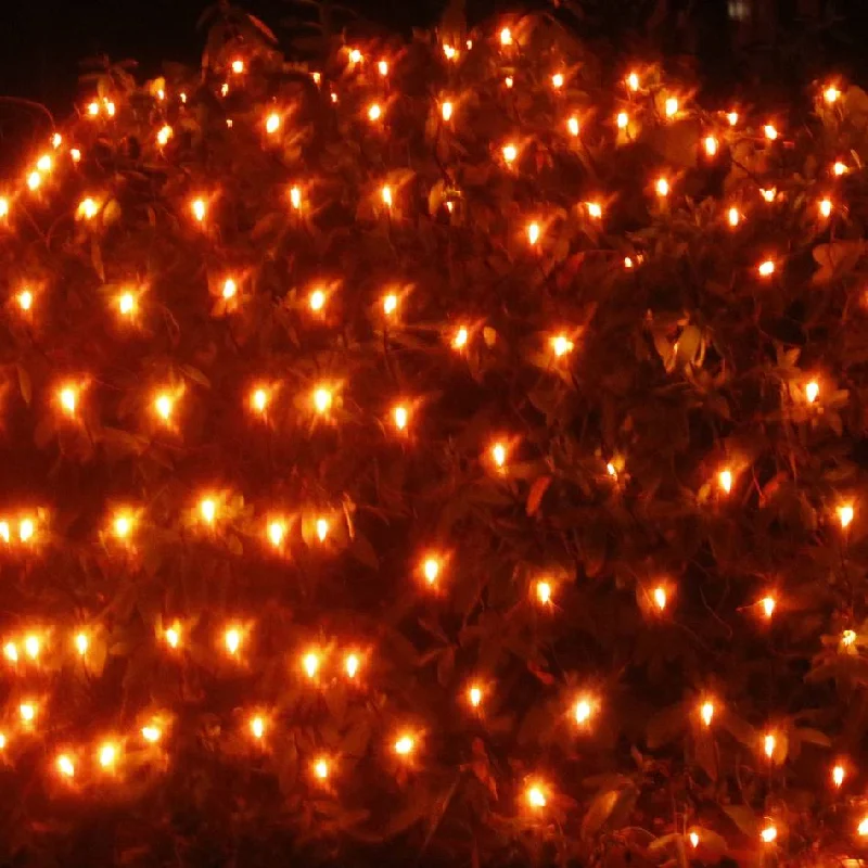 Christmas Starry Skies 100-light M5 Red LED Net Lights, Green Wire