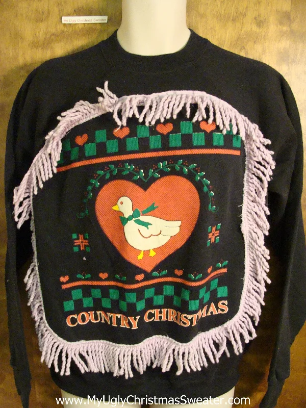 Christmas Holiday Countdown Redneck COUNTRY CHRISTMAS Funny 80s Holiday Sweatshirt