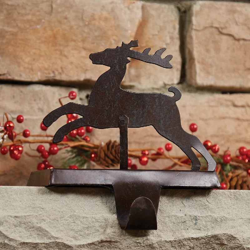 Christmas Midnight Feast Reindeer Stocking Hanger - Set of 2 Park Designs