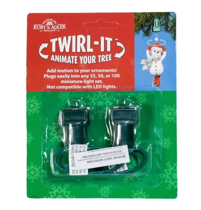 Christmas Tree Angel Twirl-It Ornament Spinner Pack Of 2