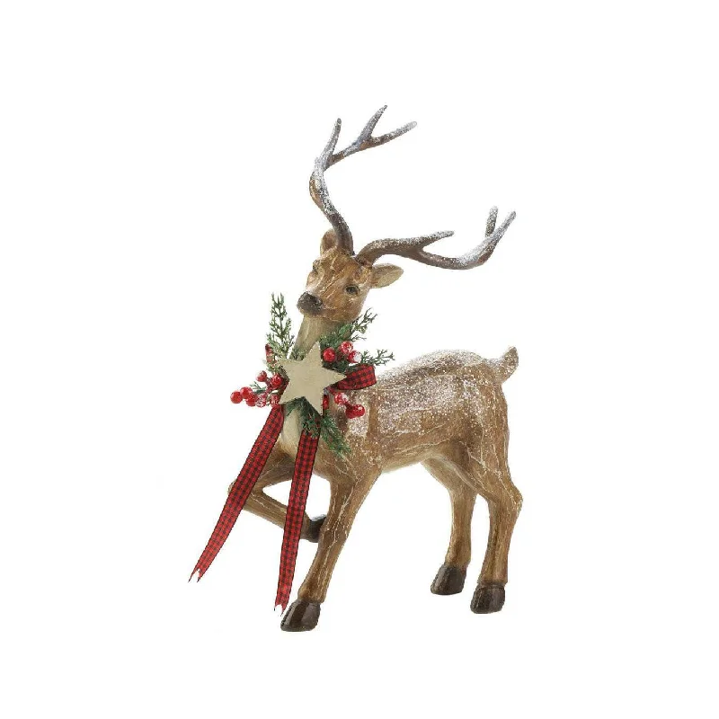 Christmas Special Dinner Rustic Holiday Reindeer Figurine