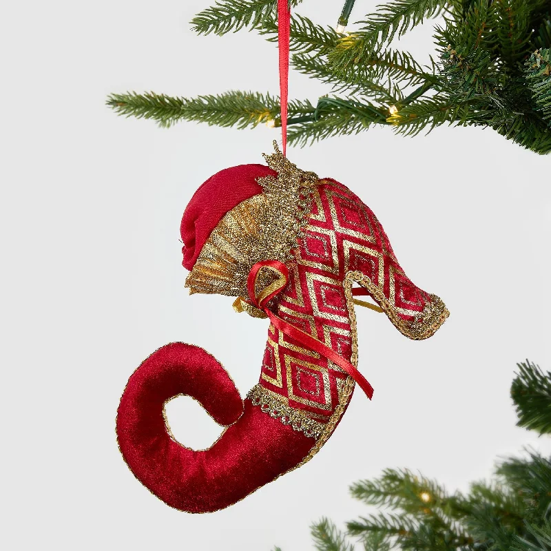 Christmas Winter Nights Magic Rustic Traditional Jester Shoe Ornament