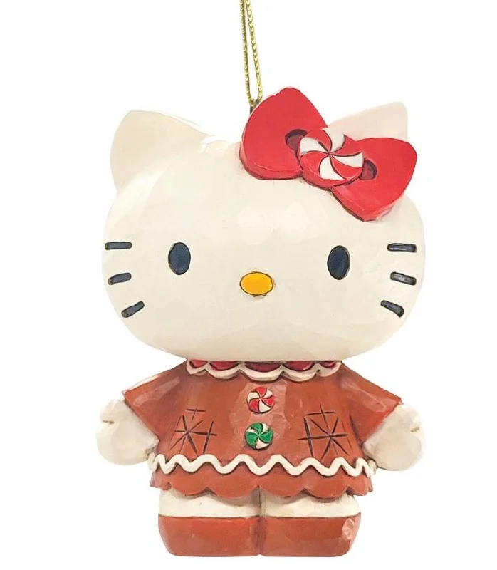 Christmas Cozy Candles Sanrio 3.5" Hello Kitty Gingerbread Ornament