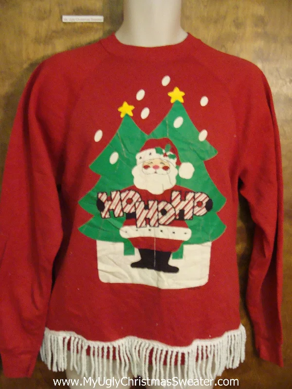 Christmas Homemade Cookies Santa and HoHoHo 80s Tacky Christmas Sweatshirt