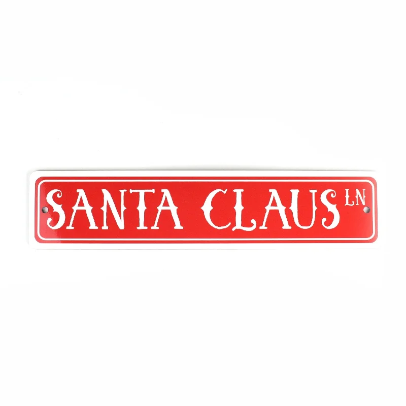 Christmas Starry Skies Christmas Sign Santa Claus Lane Street Sign 10x45cm