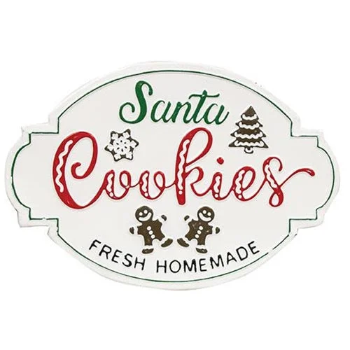 Christmas Classic Stories Santa Cookies Distressed Metal Sign