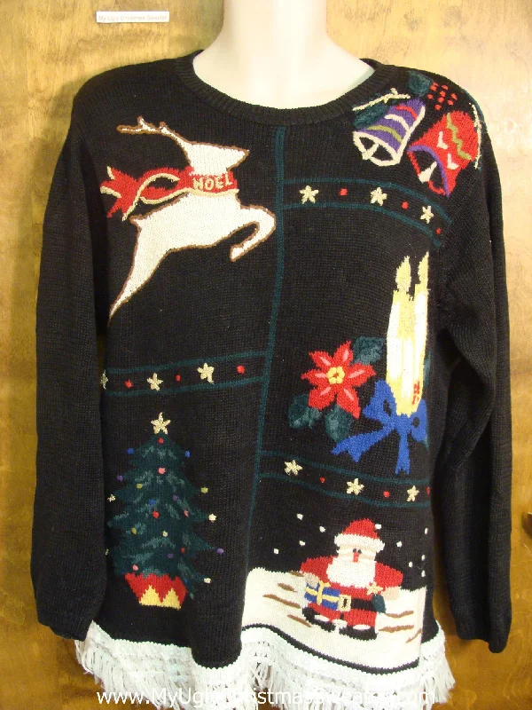 Christmas Holiday Baking Santa on Christmas Eve Ugly Christmas Jumper