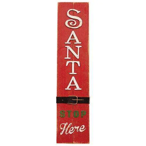 Christmas Warm Drinks Santa Stop Here Sign