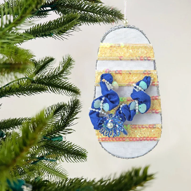 Christmas Gift Wrapping Ideas Sea Theme Slipper Christmas Ornament