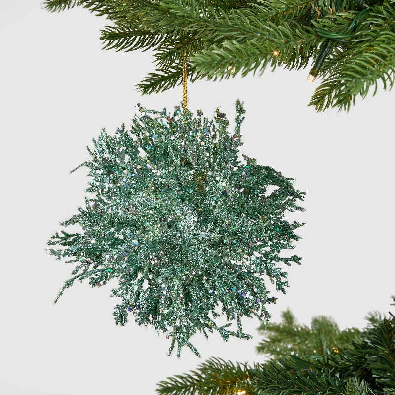 Christmas Carol Singing Seafoam Ball Ornament