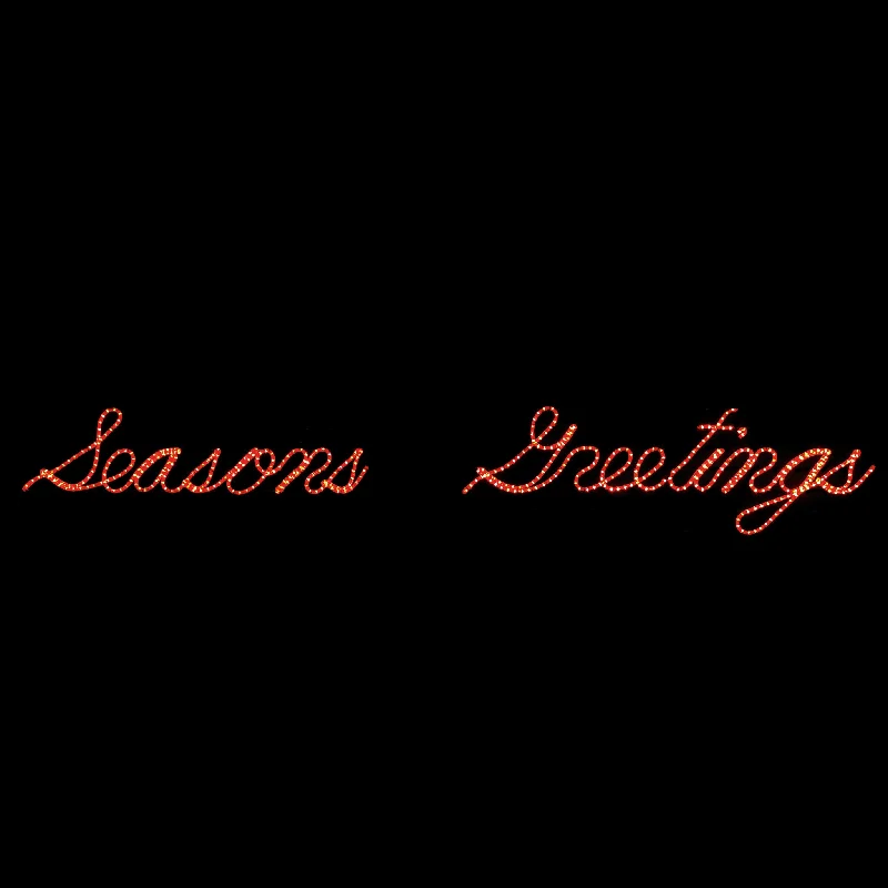 Seasons Greetings - Rope light Script Sign- Red  (1130-R)