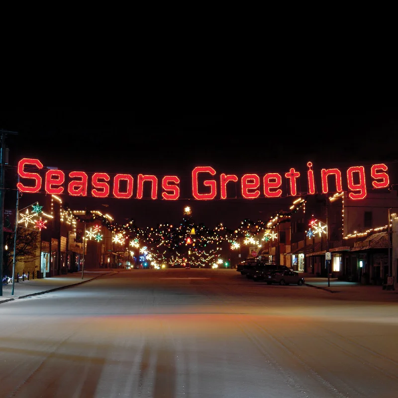 Seasons Greetings (Ropelight with Garland) - Red  (1112-R)