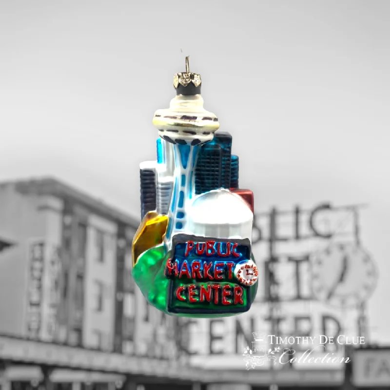 Christmas Gingerbread Delights Seattle Skyline Christmas Ornament