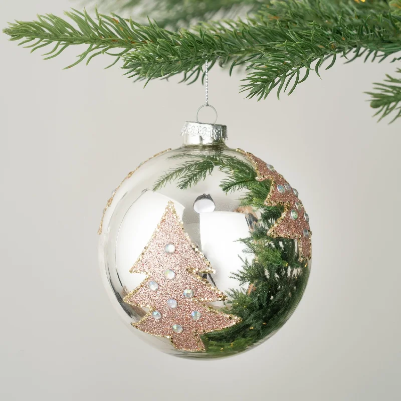 Christmas Festive Atmosphere Silver Ball Ornament