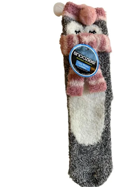 Christmas Village Scene Socks-Women's-Snoozies Slumber Sleepers Christmas Winter Owl