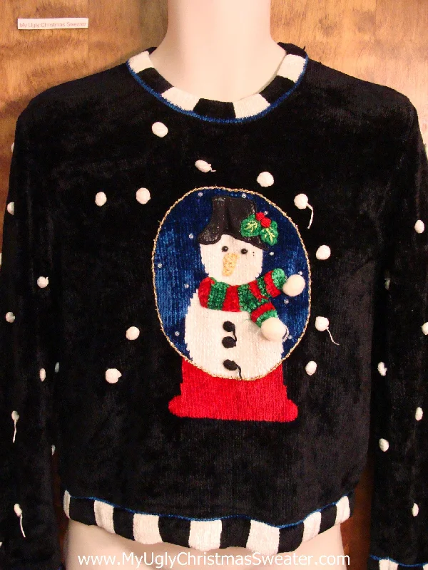 Christmas Cozy Blankets Snowglobe Themed Soft  Ugly Christmas Sweater