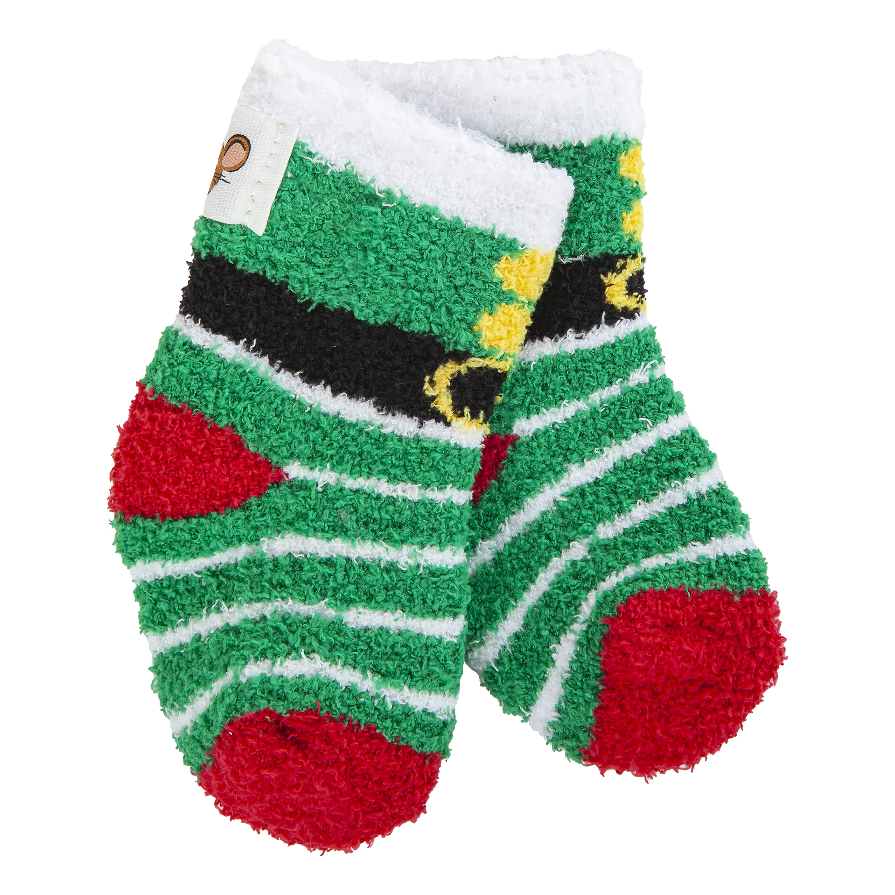 Christmas Snow Covered Streets Sock Elf Green Christmas Children's Mouse Creek 75124