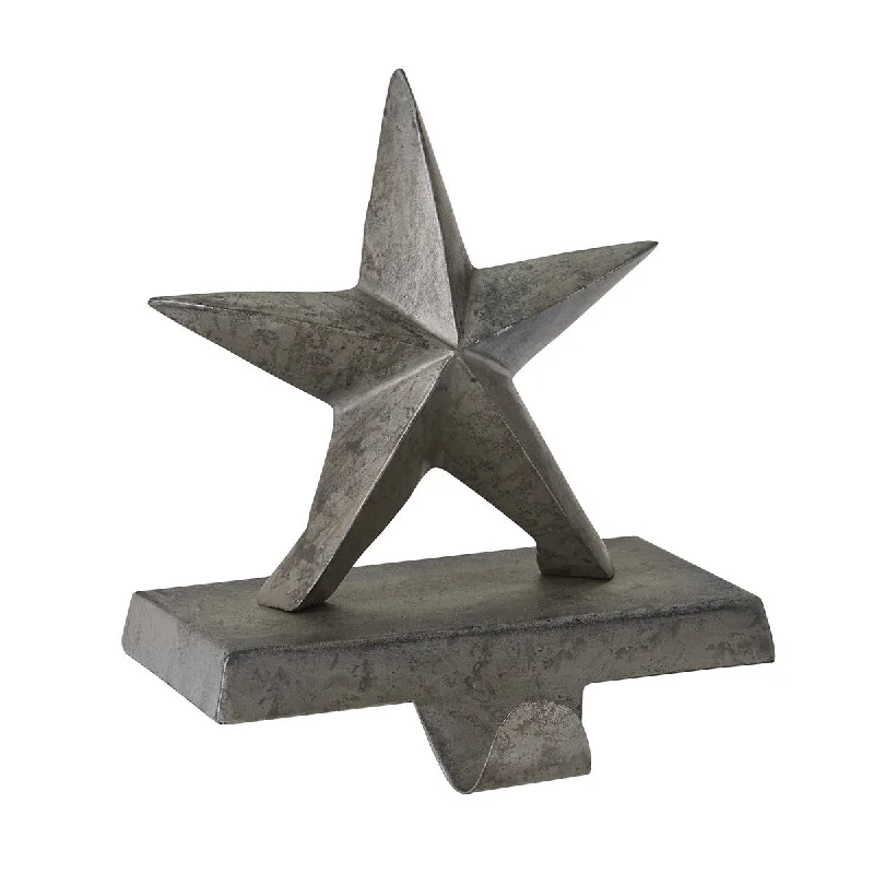 Christmas Gingerbread Delights Star Stocking Hanger - Galvanized Set of 2 Park Designs