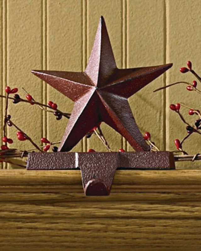 Star Stocking Hanger - Red Finish Set of 2 Park Designs