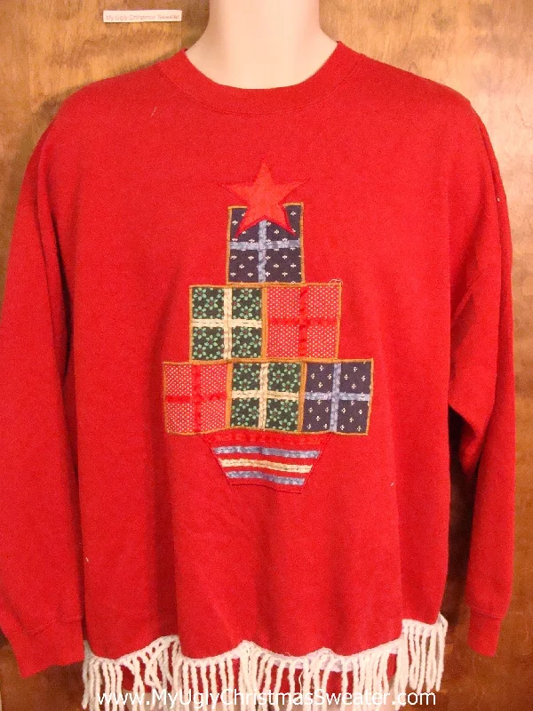 Christmas Home Decorations Tacky Tree of Blocka Funny Novelty Christmas Sweatshirt