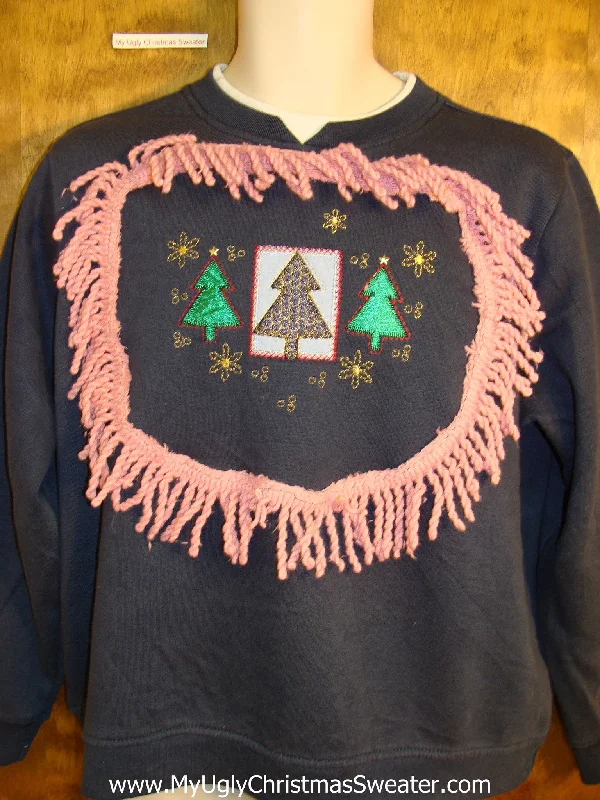 Christmas Star Tree Topper Tacky Tree Themed Funny Christmas Sweatshirt