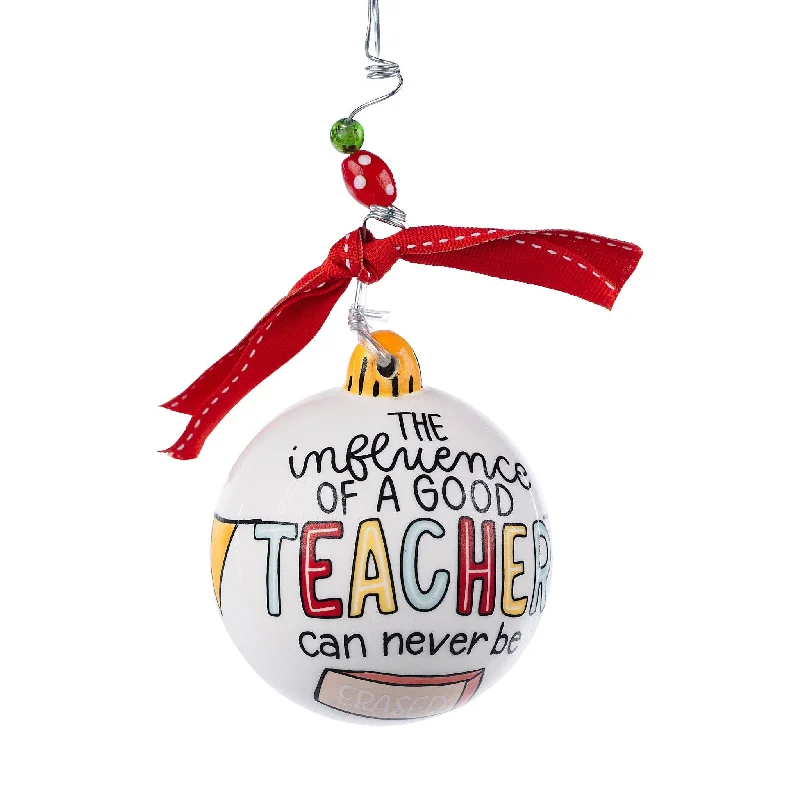 Christmas Snowy Windows Teacher Eraser Ornament