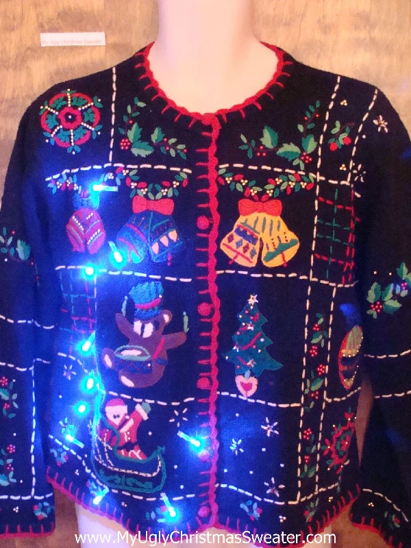 Teddy Bear or Monkey Toy and More Light Up Ugly Christmas Jumper