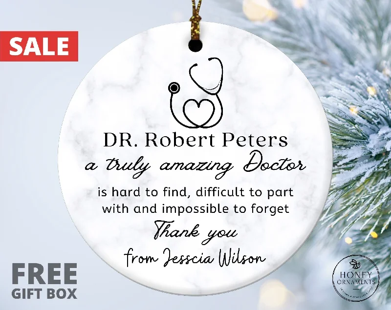 Christmas Pine Tree Farm Thank You Gift for Doctor, Doctor Appreciation Gift, Doctor Gift, Doctor Thank You Ornament, Doctor Retirement Gift, Doctor Christmas Gift