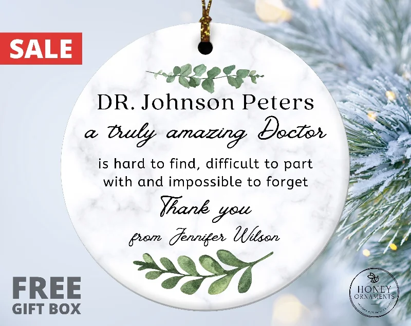 Christmas Winter Decor Thank You Gift for Doctor, Doctor Appreciation Gift, Doctor Thank You Ornament, Unique Doctor Gift, Doctor Retirement Gift, Christmas Gift