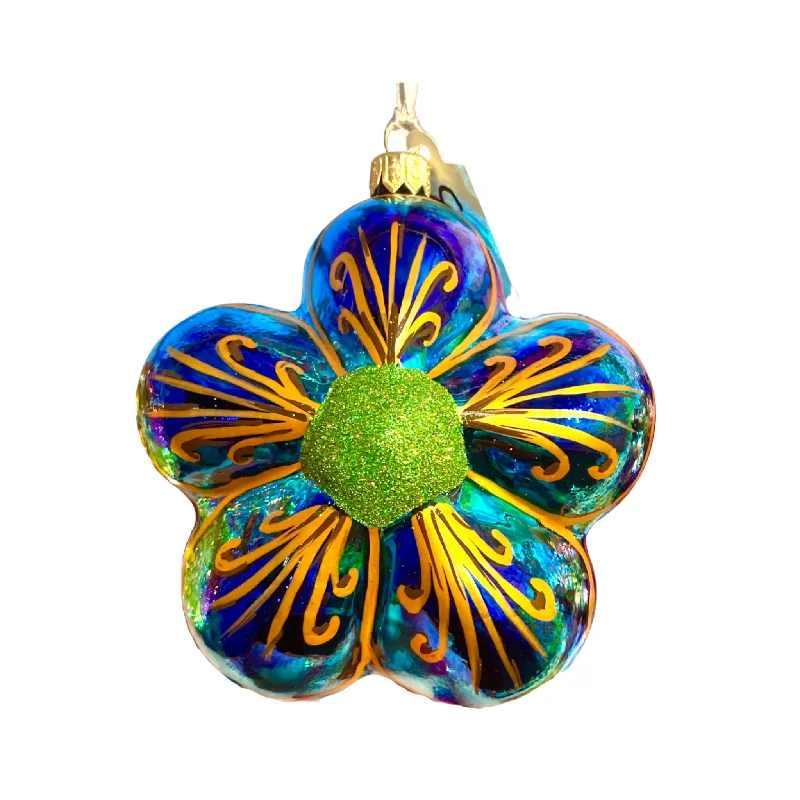 Christmas Beautiful Wreath Topaz Flower Frenzie Hibiscus Blown Glass Christmas Ornament Christmas Beautiful Wreath Topaz Flower Frenzie Hibiscus Blown Glass Christmas Ornament