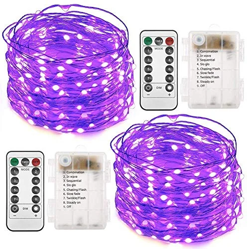 Christmas Tree Farm Christmas Fairy Lights - Battery Operated - 33ft 100 Led String Lights - Remote Control Timer - Blue - 2 Pack Christmas Tree Farm Christmas Fairy Lights - Battery Operated - 33ft 100 Led String Lights - Remote Control Timer - Blue - 2 Pack