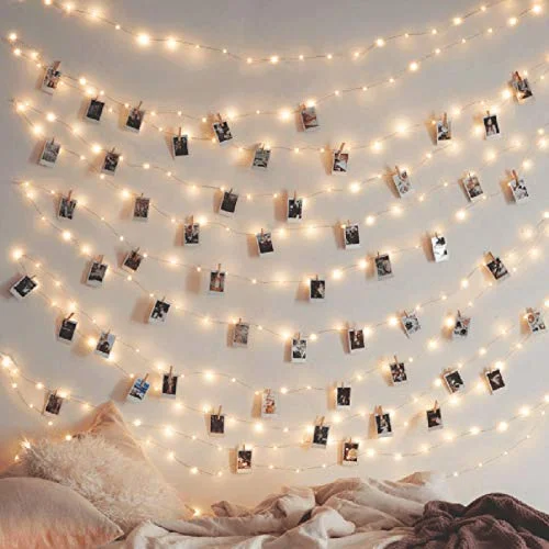 Christmas Holiday Baking 200 LED 66ft Copper Fairy String Lights - 8 Modes - USB Powered - Remote Control - Warm White