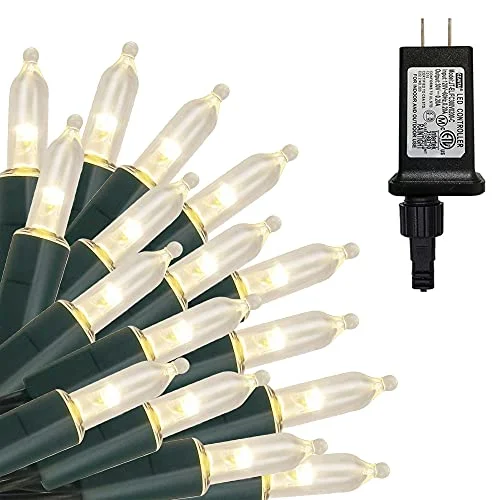 Christmas Jolly Surprises 300 LED Christmas Mini String Lights - 99ft - Fairy Lights with Safe Adapter - Warm White Christmas Jolly Surprises 300 LED Christmas Mini String Lights - 99ft - Fairy Lights with Safe Adapter - Warm White