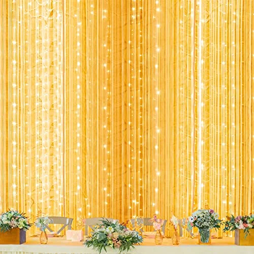 Christmas Holiday Goodies 600 LED Window Curtain String Light - Warm White