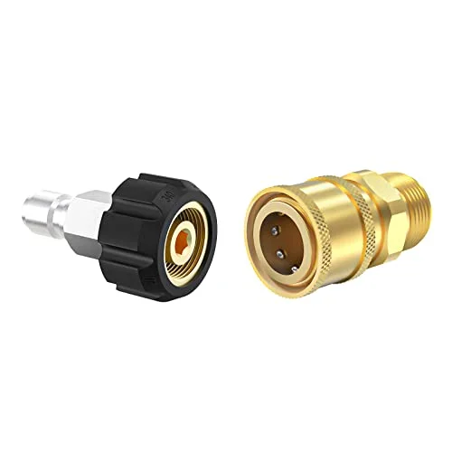 Christmas Snowfall Bliss Pressure Washer Adapter Set Quick Connect Kit, M22 14mm Swivel to 3/8'' Quick Connect