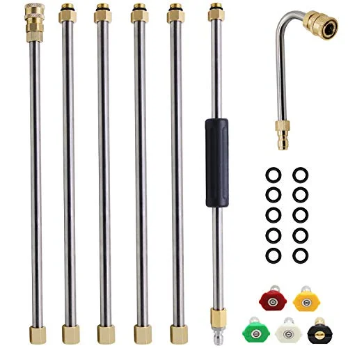 Christmas Cozy Decor Pressure Washer Extension Wand Set, 8 ft Replacement Lance with 5 Nozzle Tips, 4000 PSI