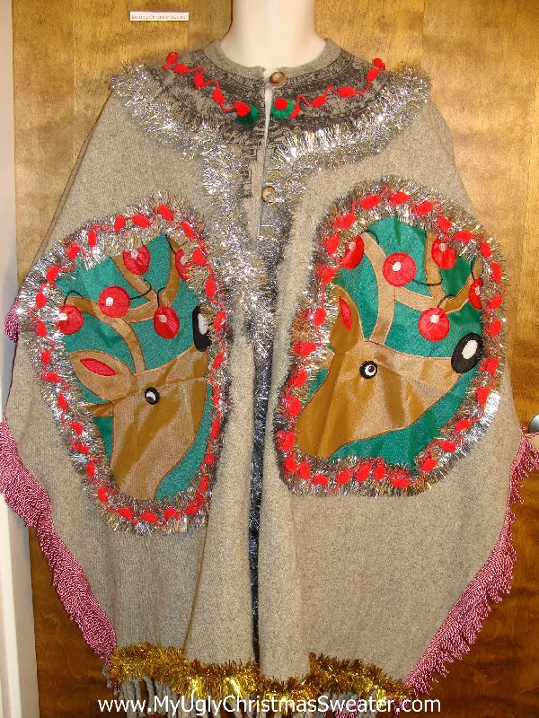 Ugly Christmas Sweater Cape for Men 2XL 3XL 4XL and Bigger