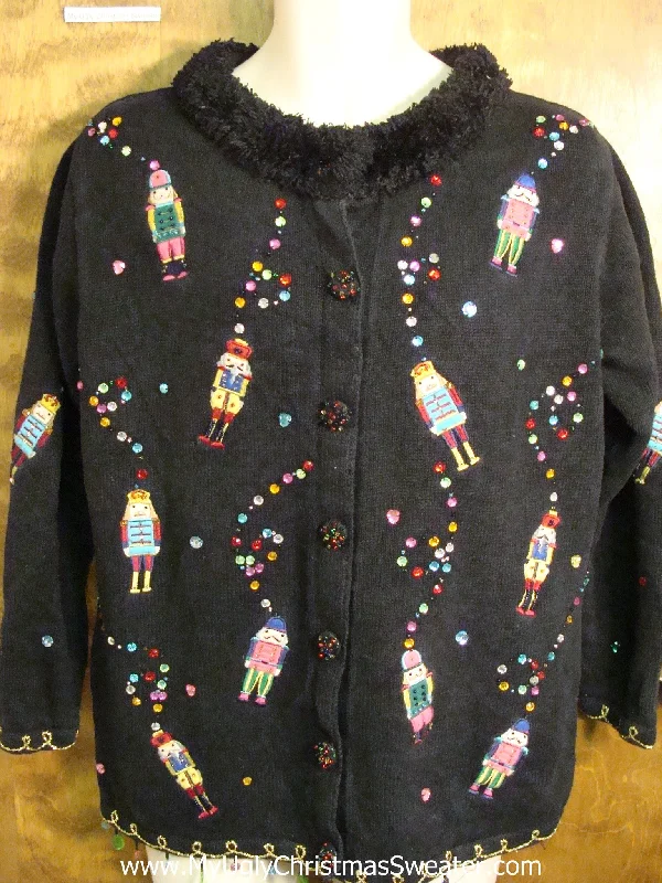Christmas Cozy Decor Ugly Christmas Sweater with Furry Collar