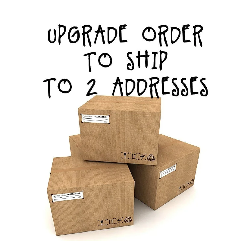 Christmas Red And White Upgrade Order to ship to 2 Separate Addresses