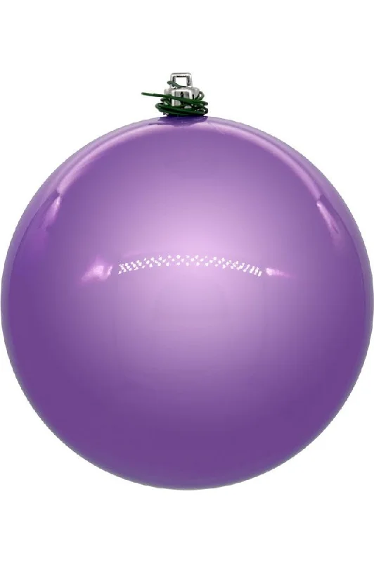 Christmas Midnight Feast Lavender Pearl UV Drilled Ball Ornaments (4 pack)