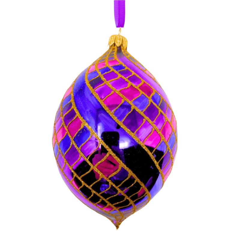 Christmas Joyful Vibes Winning Streak Spinner Blown Glass Christmas Ornament