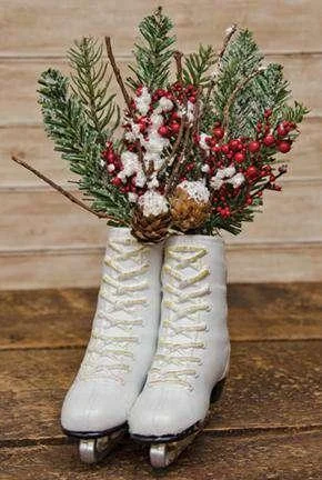 Christmas Golden Bells Winter Ice Skates